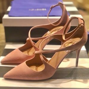 Aquazzura Vivianna Pump- Jaipur Pink Suede